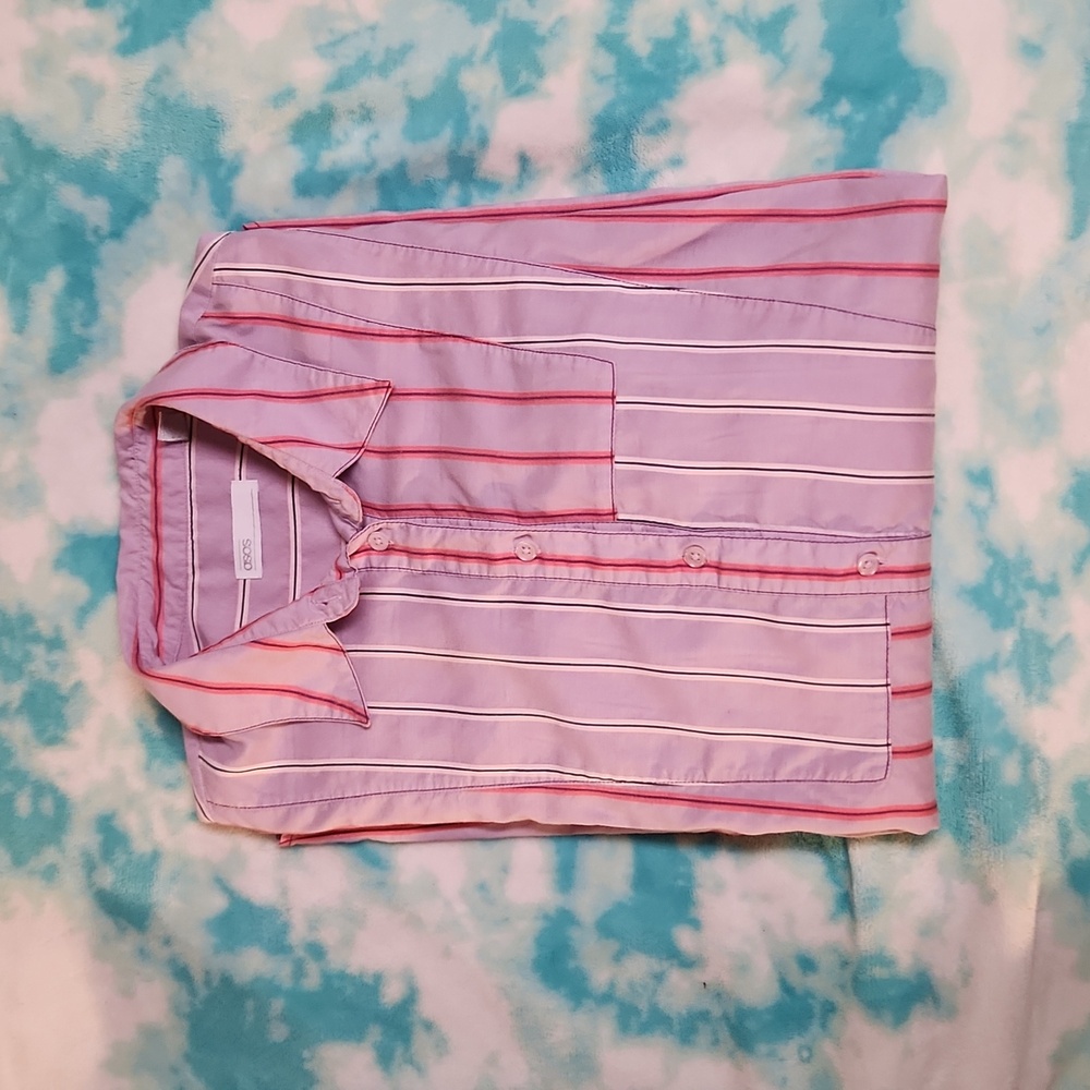 Like New ASOS Oversized Blouse In Patchwork Stripe Sz 8 Trending